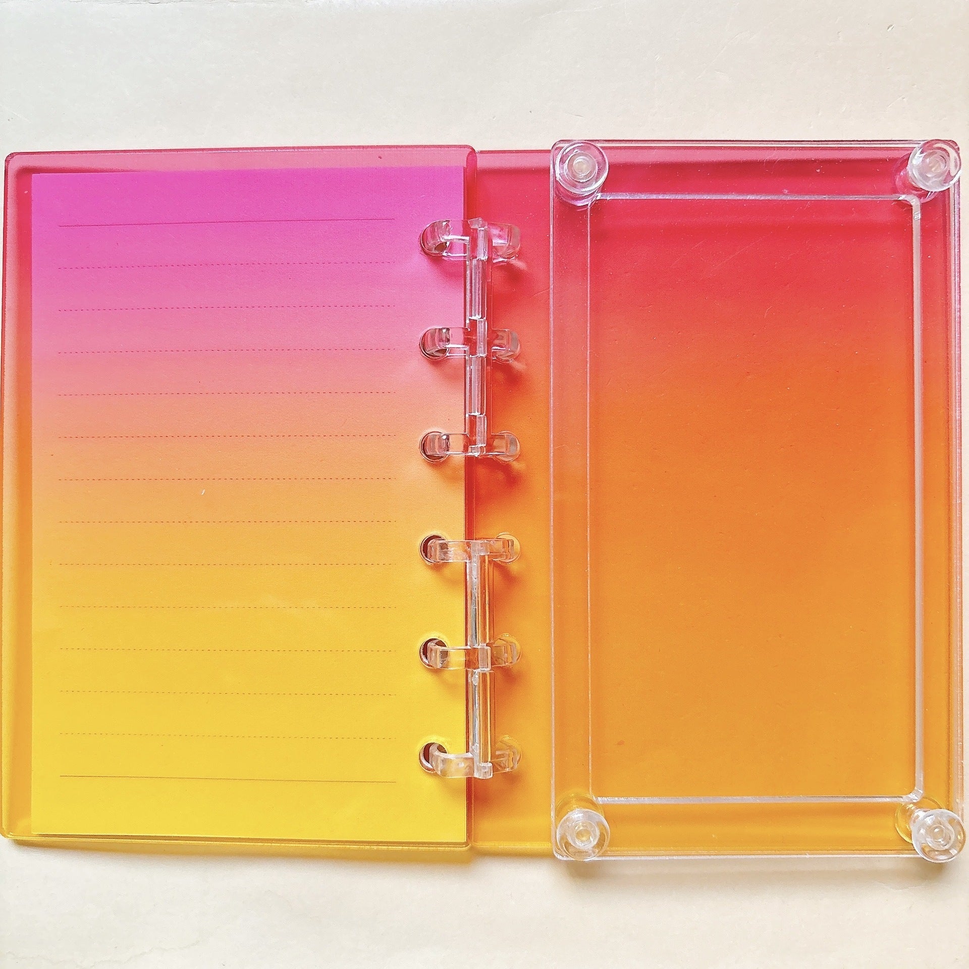 Wholesale DIY Shake A7 Color Gradient Shake Book Acrylic Exquisite Loose leaf Notebook